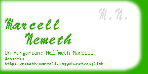 marcell nemeth business card